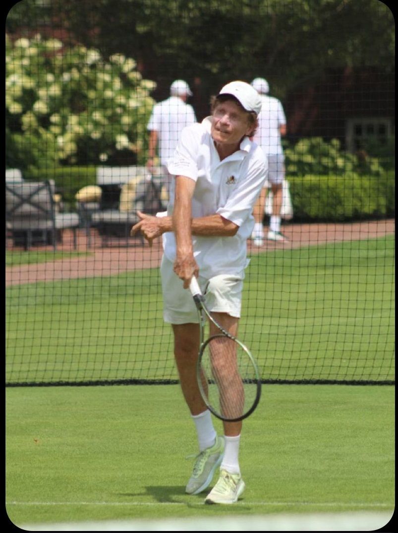 Marshall Hubsher practicing on court